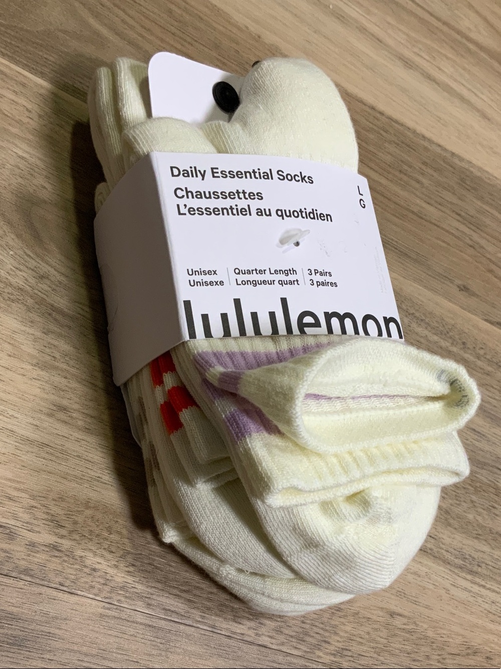 lululemon athletica Daily Essential Socks - Cream (3 Pack)